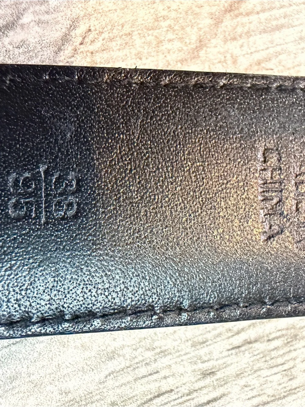 Polo Ralph Lauren Genuine Italian Leather Black Belt 36/95 Leather Metal Plate
